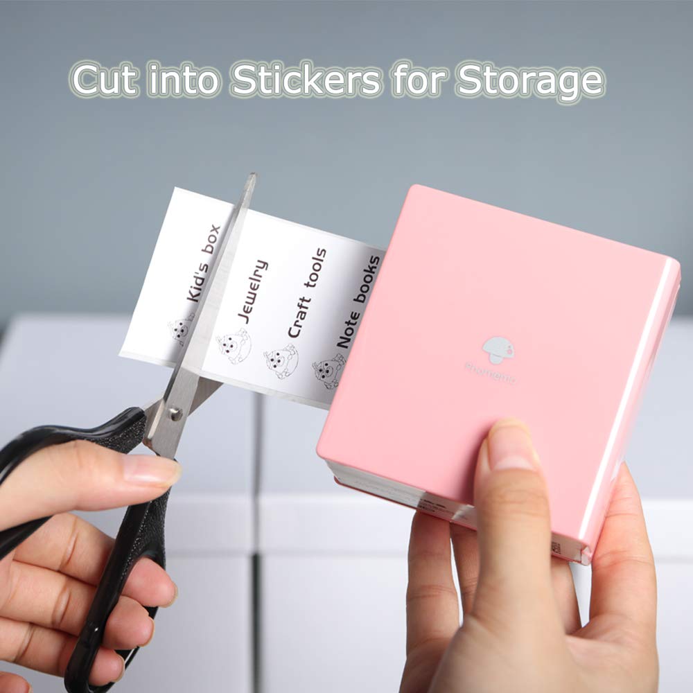 Phomemo Printer Paper - M02/M02Pro/M02S/M03/M03AS/M04S/M04AS Mini Sticker Printer Paper, White Mini Thermal Pinter Paper - Self-Adhesive Sticker Paper, 3 Rolls
