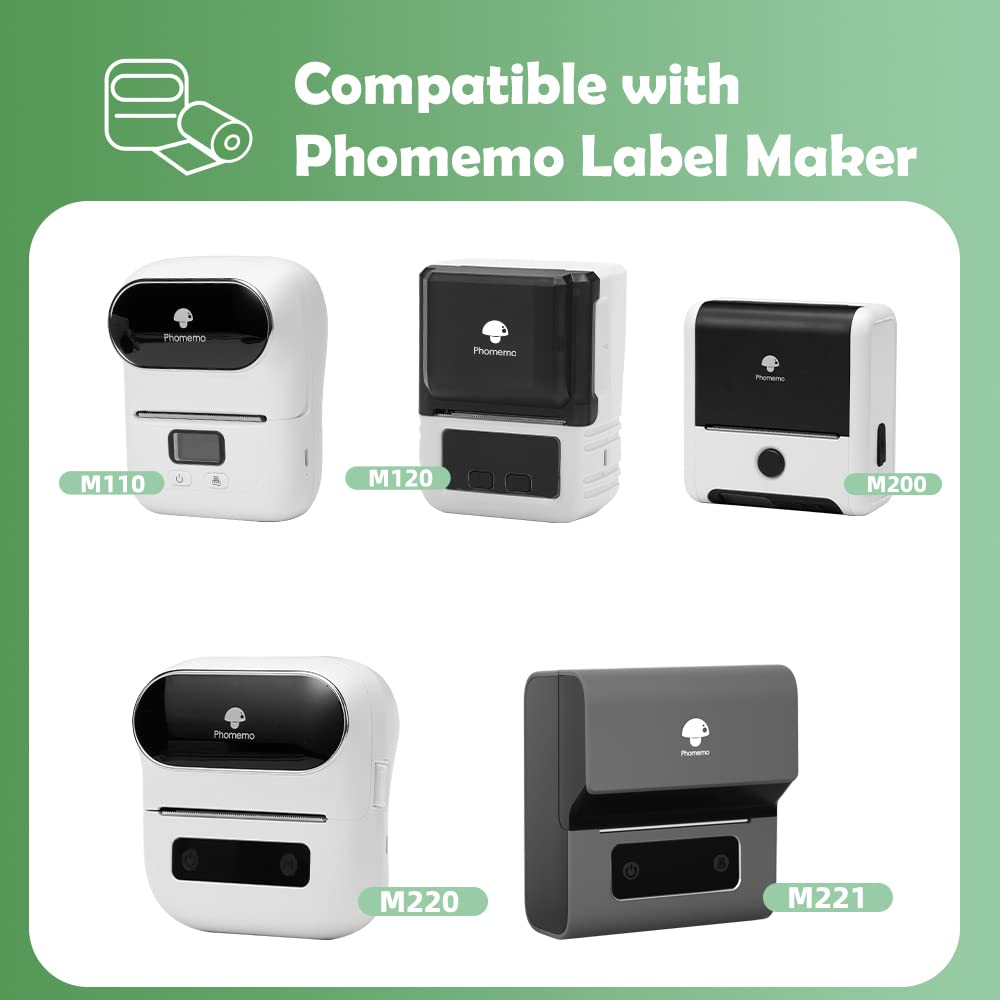 Phomemo Round Circle Label Thermal Labels for Price Name Address Logo Barcode M110 M120 M200 M220 50x50mm Clear (1 roll)