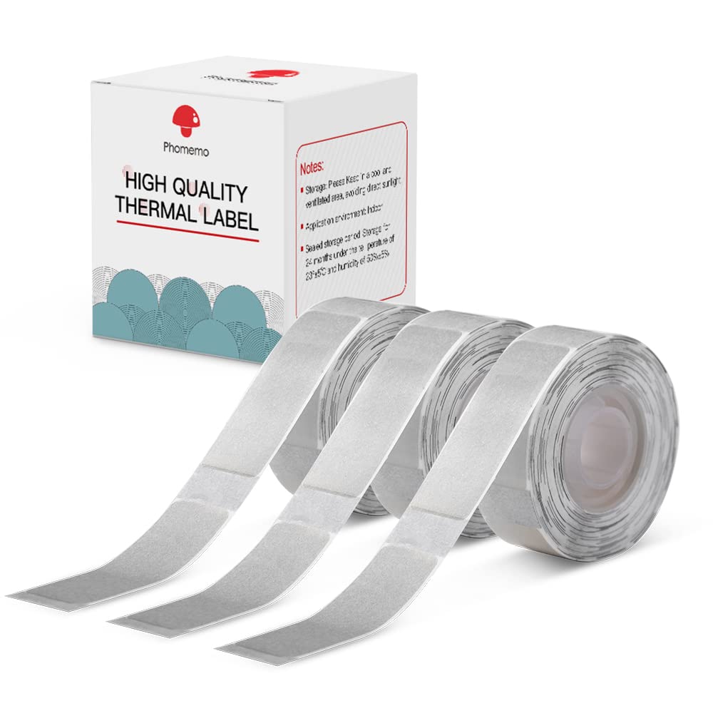 Phomermo D30 Label Maker Tape, Black on Silver Glitter Transparent Label Sticker Thermal Paper Self-Adhesive Label Tape, Pre-cut 14mm x 40mm (1/2''x11/2'') 160 Tapes/Roll, 3 Rolls for D30 D30Pro Printer