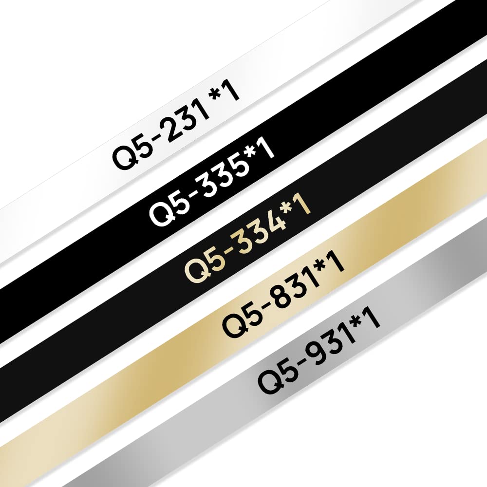 Phomemo P12 en P12-Pro, originele thermische transfer-etiketten, 12 mm x 4 m, meerkleurig, Q5-231/Q5-335/Q5-334/Q5-831/Q5-931, duurzaam, hittebestendig, zelfklevend, voor Phomemo P12 en P12-Pro,