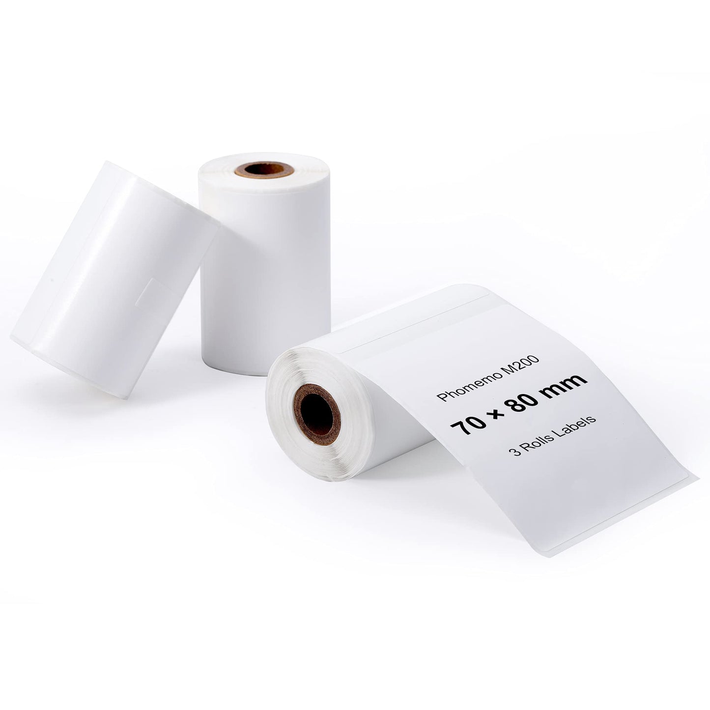 3 Rollen Phomemo M200 Etiketten, 3 Rollen 70×80mm selbstklebende runde Etiketten,kompatibel mit dem Phomemo M200 M220 M221 Etikettendrucker,Warenetiketten, 3 Rollen 100 Etiketten/Rolle.