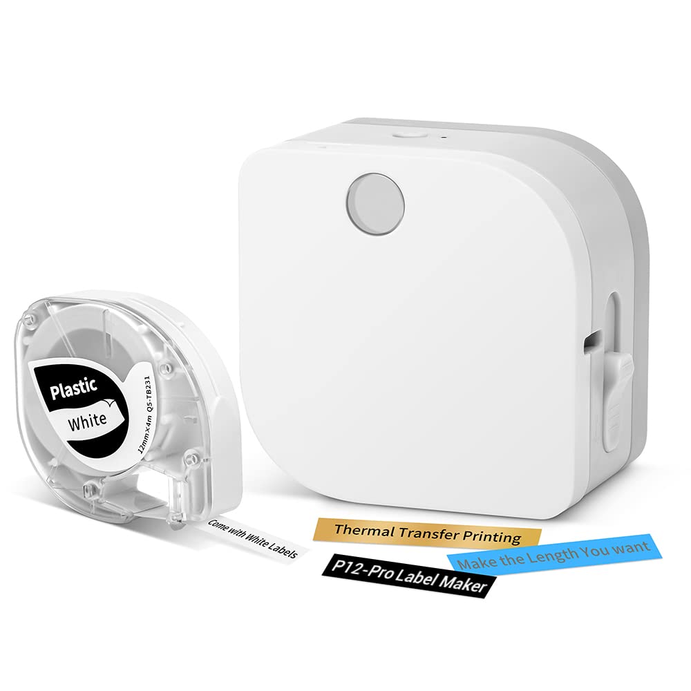 Phomemo P12 Pro Beschriftungsgerät Handgerät | Mini Bluetooth Etikettiergerät mit Etikettenband | USB aufladbares Thermo-Etikettendrucker für Zuhause & Büro | Labeldrucker für Android & iOS..
