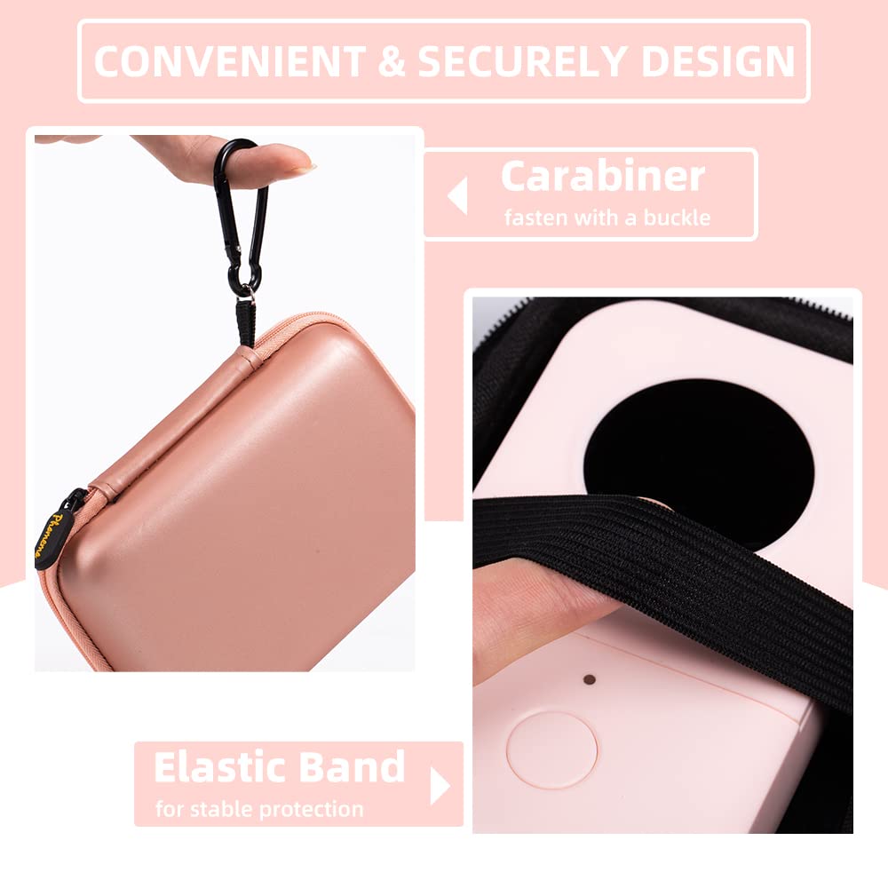 Phomemo D30 D35 Label Marker Case Compatible with NIIMBOT D11 SUPVAN E10/JADENS D110/Marklife P11 Label Printer, Carrying Bag Storage Holder for Mini Smart Label Maker Label Printer Hard Shell Bag