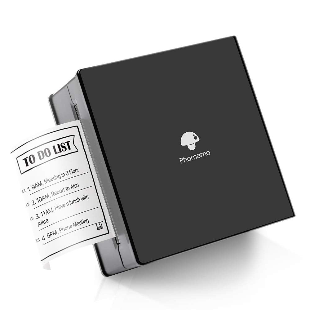 Pocket Printer Phomemo M02 Mini Printer- Portable Bluetooth Thermal Printer Pocket Sticker Printer Compatible with iOS Android for Organizing Office Documents, Work List Printing, photo