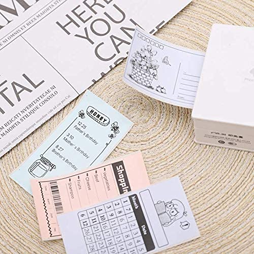 Phomemo Colorful Thermal Sticker Paper for Phomemo M02 / M02S / M03 / M04S Pocket Printer, Black Character on Purpple/Pink/Blue, 50mm x 3.5m, Diameter 30mm, 3 Rolls
