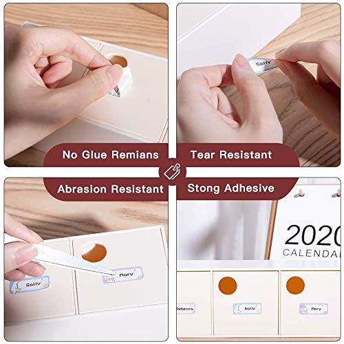 Phomemo D30 Étiquettes, 3 rouleaux Étiquette Phomemo D30, 12 mm × 40mm, compatible avec étiquettes Phomemo D30, convient pour la maison, l'école, 160 étiquettes/rouleau, 3 rouleaux. dégradé