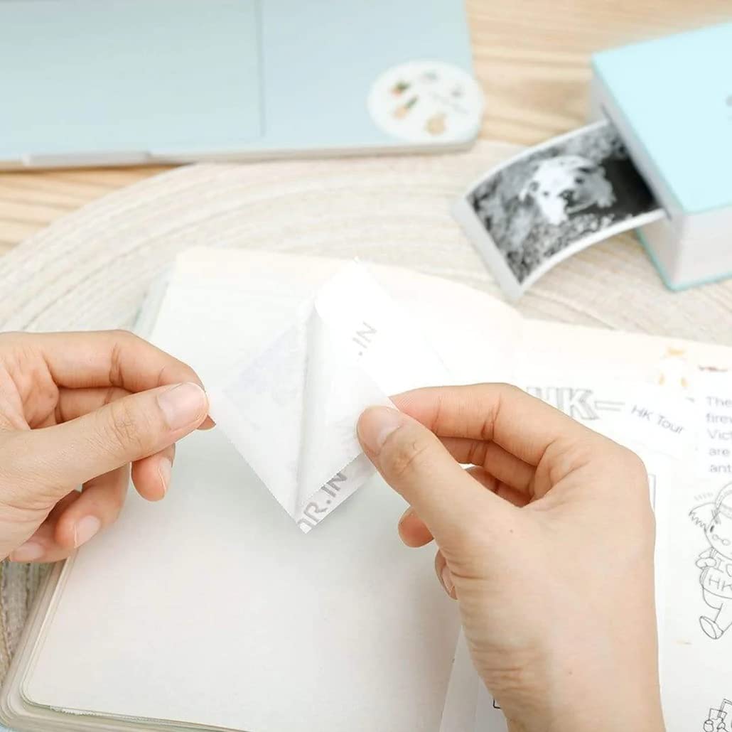 Phomemo 53 mm printerpapier voor M02/M02S/M02Pro/M03/M03AS/M04S/M04AS mini-zakprinter, 3 rollen zelfklevend thermo-stickerpapier, zwart op wit, 53 mm x 3,5 m, 2 jaar houdbaarheid, 3 rollen
