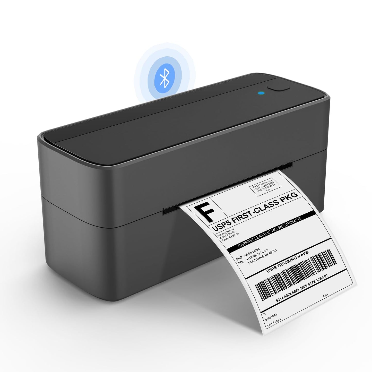 Phomemo 4x6 Shipping Label Printer - 241BT Bluetooth Thermal Label Printer Compatible with iOS&Android, Windows, Mac, Chrome OS, Wireless Thermal Printer for Small Business, Barcode, Packages - Black