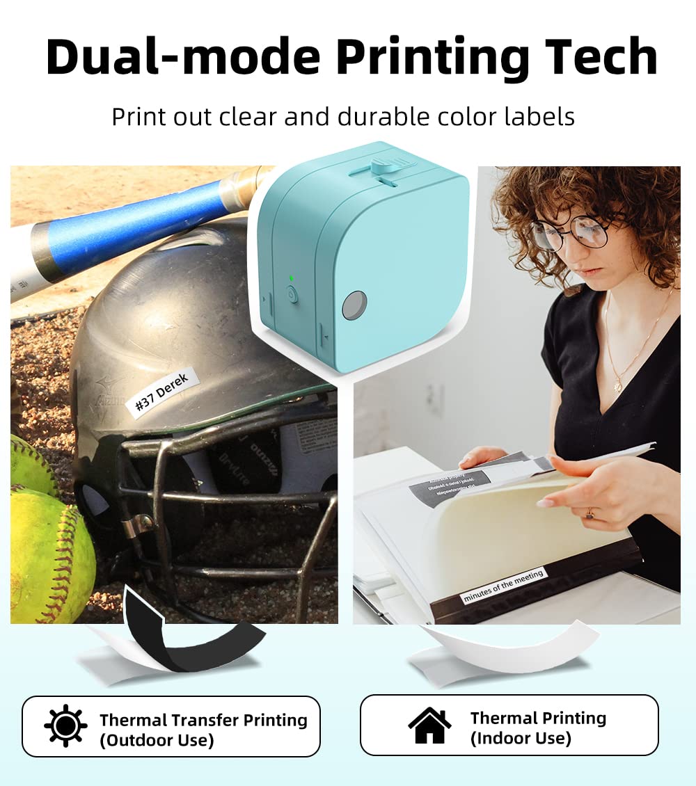 Phomemo P12-Pro Mini drukarka etykietuj?ca z Bluetooth, ?adowanie przez USB, drukarka etykiet do domu, biura i ma?ych firm, bezprzewodowa drukarka etykiet do telefon¨®w z systemem iOS i Android