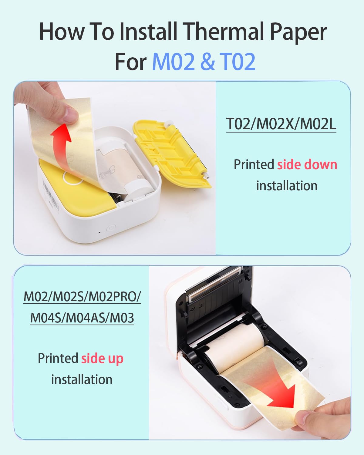 Phomemo Adhesive Thermal Sticker Paper,White/Gold Glitter/Silver Glitter Thermal Paper,for Phomemo M02/T02/M02 Pro/M02S/M03/M03AS/M04S Thermal Pocket Printer/Receipt Printer, 50mm-53mm Width