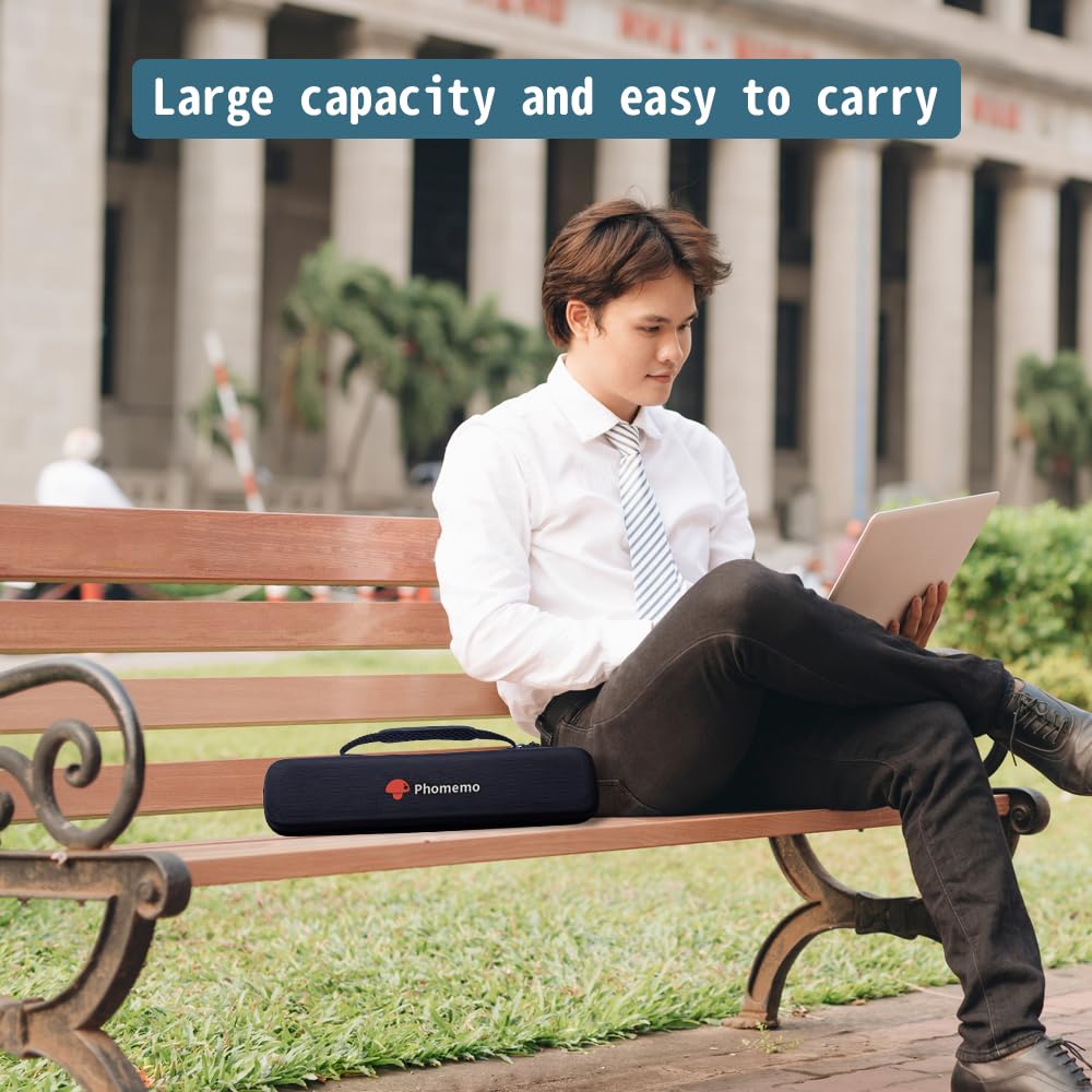 Phomemo Case, Compatible with Itari, COLORWING, Odaro, Omezizy M08F/P831/TP81 Letter & A4 Portable Printer, for HPRT MT800 Mobile Travel Printer Storage Holder Paper & USB Cable(Box Only)
