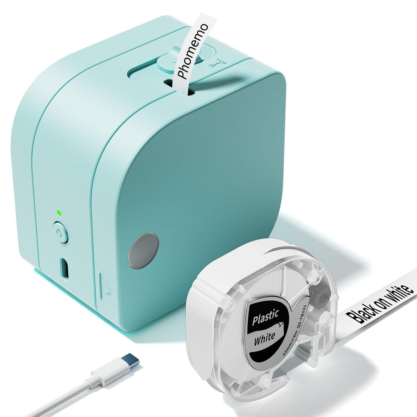 Phomemo P12 pro ラベルライター スマホ対応プリンター 多機能ラベルプリンター Bluetooth接続多機能ラベルプリンター 感熱小型充電式シールプリンター ポータブルラベルプリンター 書類整理/名前シール/値札シール/調味料に適用 - グリーン