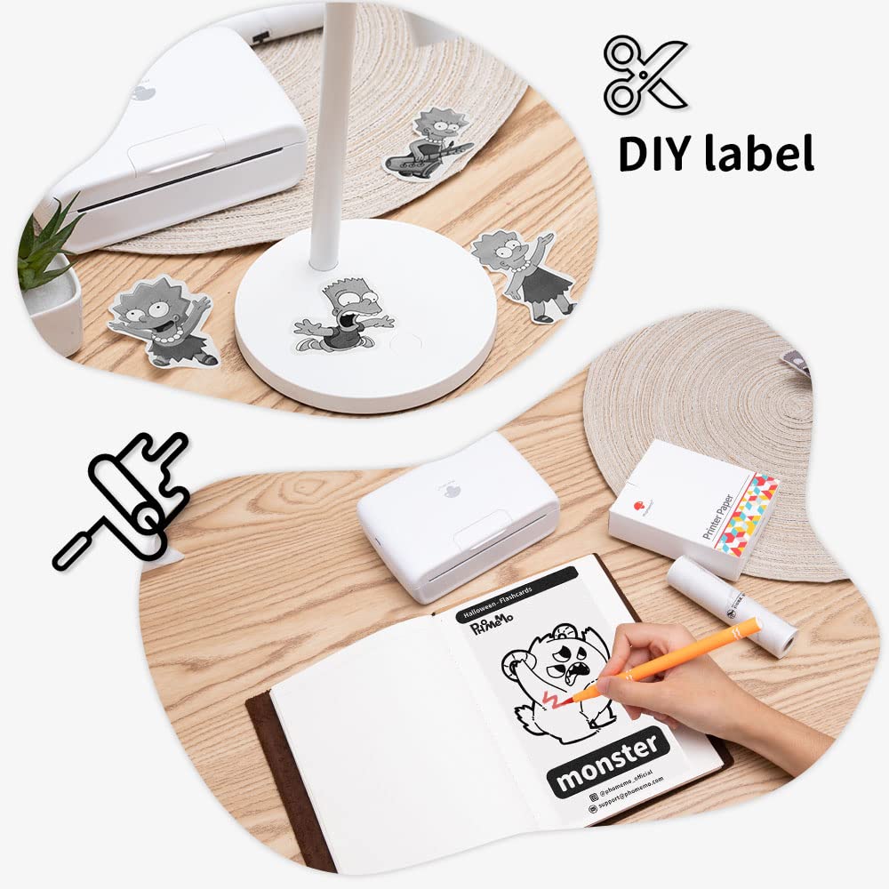 Phomemo 110 mm Transparent Printer Paper Compatible with Phomemo M04S/M04AS Mini Thermo Pocket Printer, 3 Rolls Adhesive Transparent Thermodecal Paper, 110mm x 3.5m, 3 Rolls