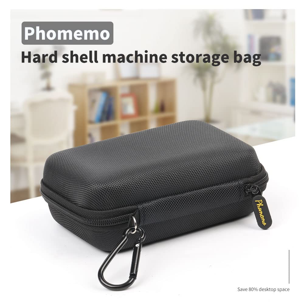 Phomemo 専用収納ケース 保護 キャリングケース互換性のあるD30/P21/D110/M110/M02ラベルプリンタ 保護 キャリングケース,ブラック