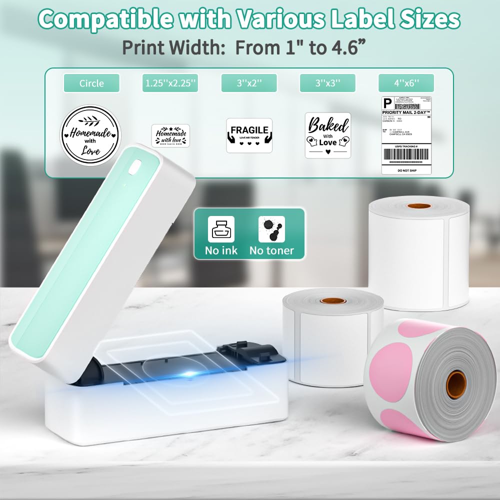 Phomemo Bluetooth Thermal Label Printer, 241BT 4X6 Shipping Label Printer for Shipping Packages, Compatible with iPhone, Android, Amazon, Ebay, UPSP