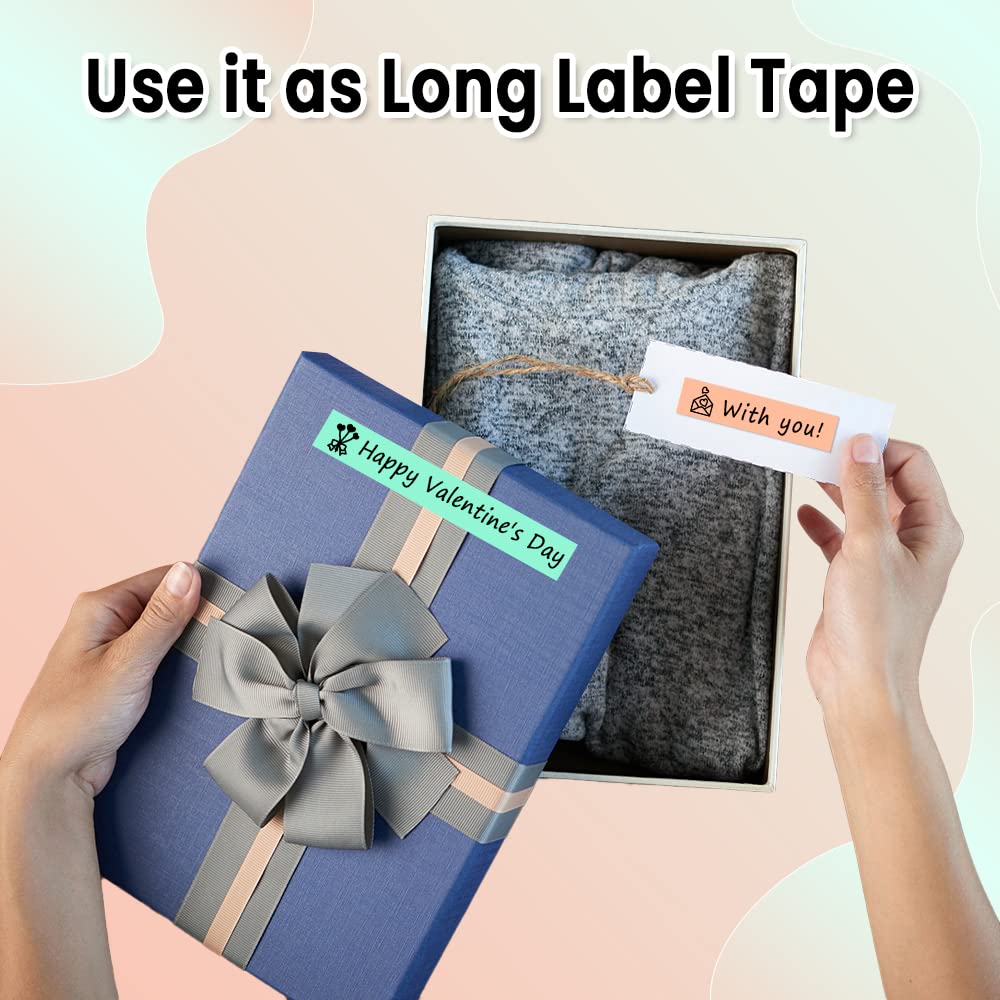 Phomemo D30 Continuous Label Tape - Green Purple Orange Label Tapes, 3 Rolls
