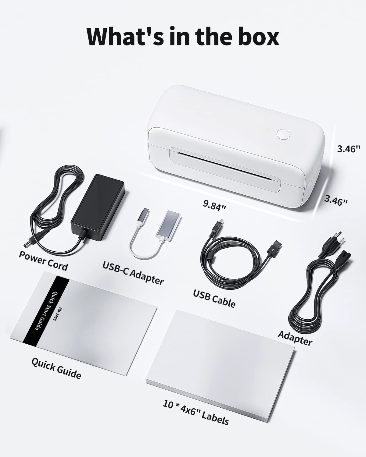 Thermal Shipping Label Printer-4x6 Label Printer for Shipping Package & Small Business, Label Printer for ChromeOS, Mac, Windows, Phone, Super Easily