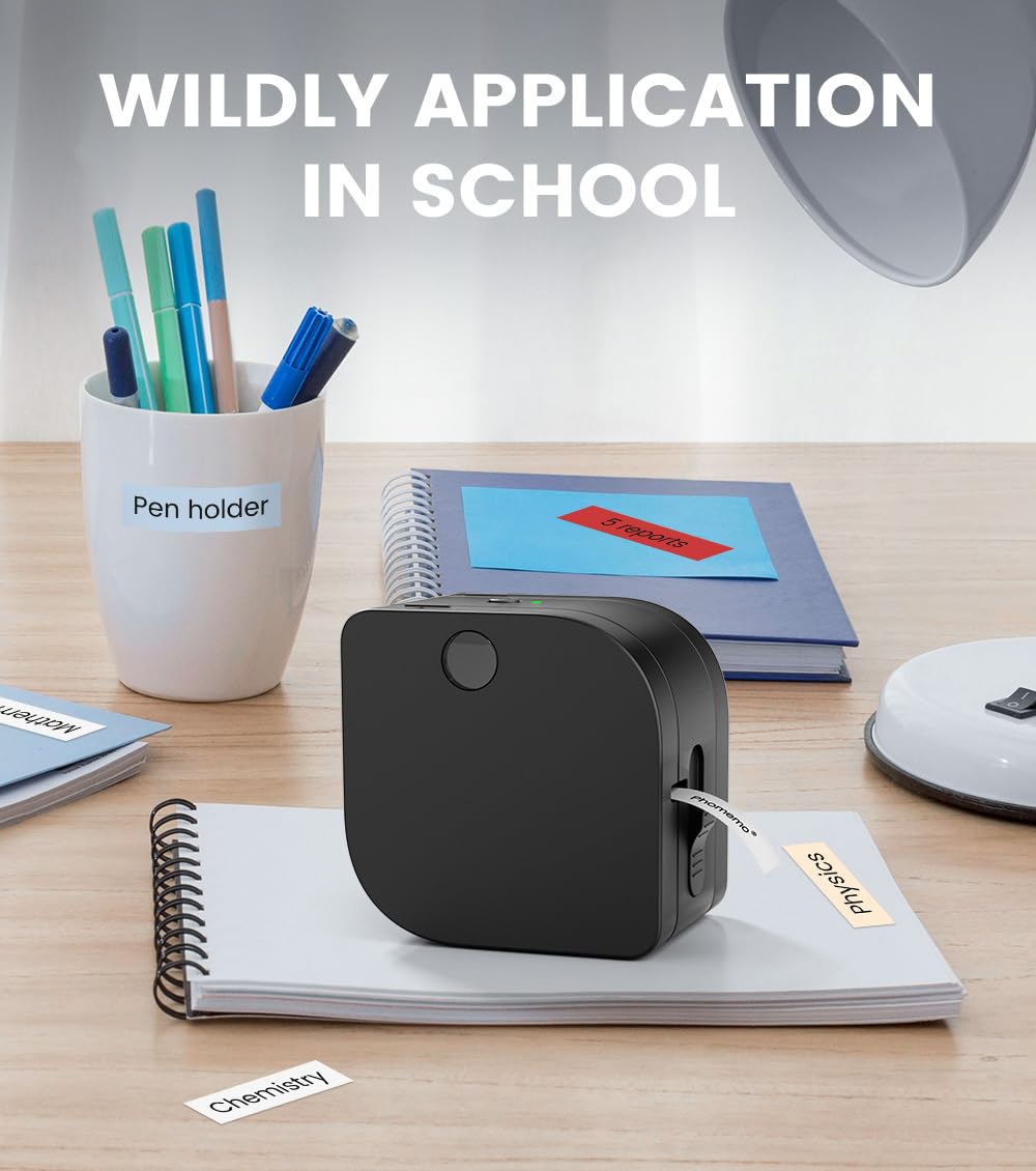Phomemo P12 ¨¦tiqueteuse Bluetooth, ¨¦tiqueteuse autocollante, mini ¨¦tiqueteuse compatible avec iOS et Android, imprimante d'¨¦tiquettes ¨¤ transfert thermique pour la maison, le bureau