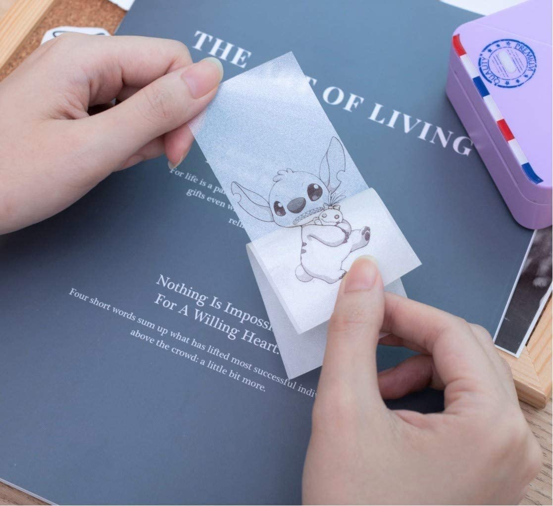 Phomemo Papier d'imprimante Transparent 53 mm Compatible avec les Mini Imprimantes de Poche M02, M02S, M02Pro, M03, M03AS, 3 Rouleaux de Papier Transparent Thermique Auto-Adhésif, 53 mm x 3,5 m