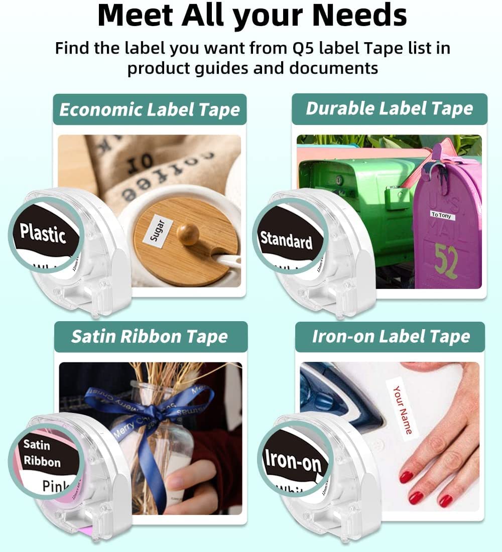 Phomemo P12 Pro Label Maker, Label Maker Machine with Tape, Mini Bluetooth Label Printer Rechargeable with Multiple Fonts Stickers Border, Sticker Maker Labeler for Home Office Gift Cloth Organization