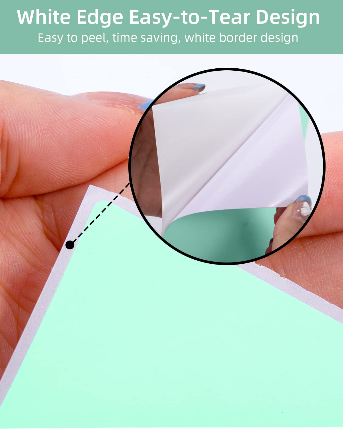 4x6 Stampante di Carta Termica Etichette Pacage Etichette Termiche di Spedizione Diretta Compatibili con Rollo Phomemo e altre stampanti di etichette 4.6, Verde