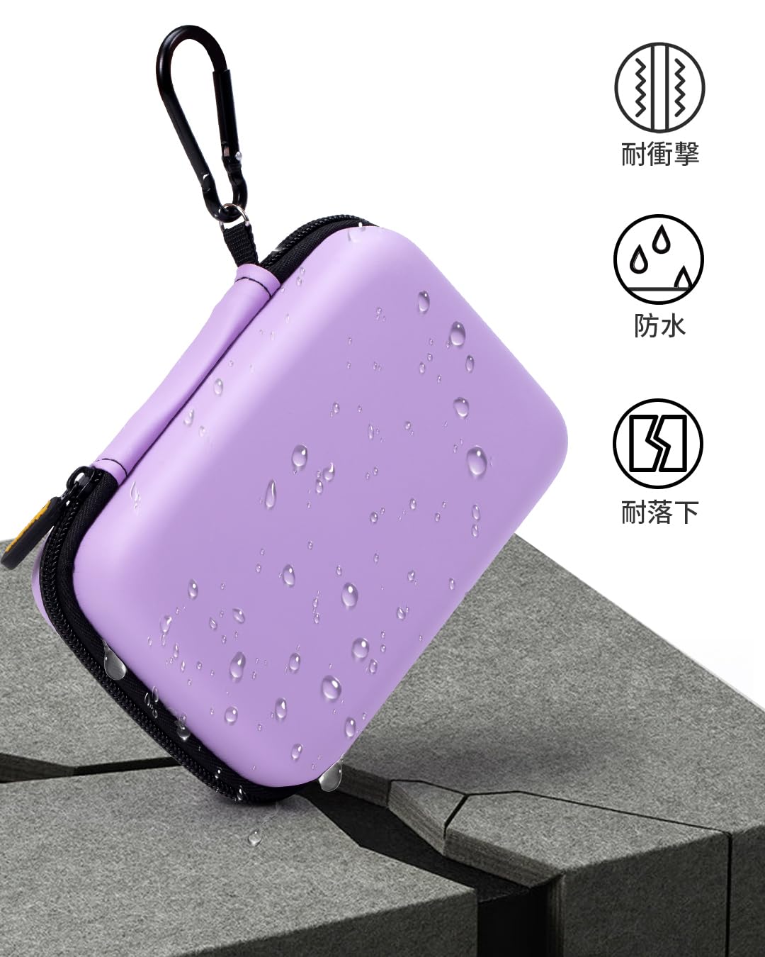Phomemo 専用収納ケース 保護 キャリングケース互換性のあるD30/P21/D110/M110/M02ラベルプリンタ 保護 キャリングケース,パープル