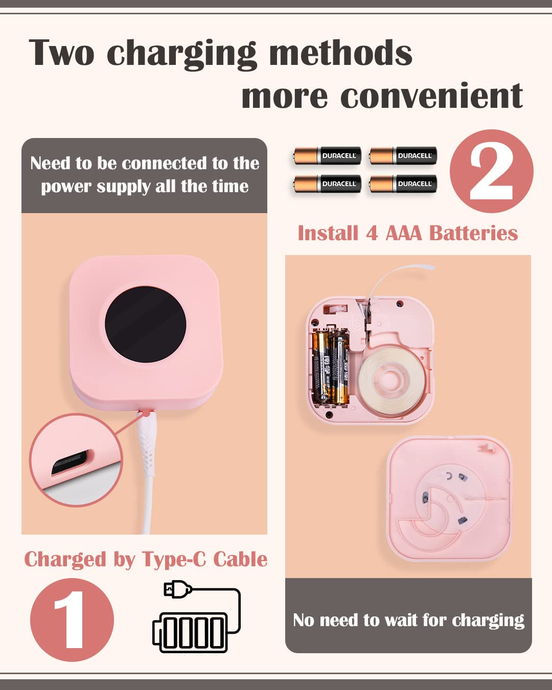 Phomemo Pink Label Maker-Phomemo Q30S Bluetooh Mini Label Maker Machine Portable Label Printer for Storage/Name/Document Label,Compatible with iOS Android, Pink