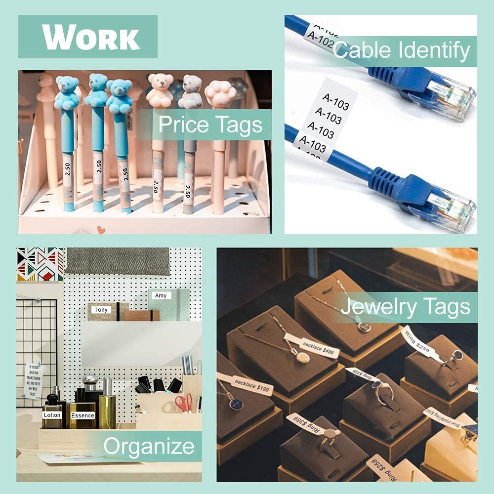 Goknu Sticker Maker Machine, Handheld Thermal Label Maker, Bluetooth Wireless Label Printer, D30 Label Maker Name Price Sticker Printer, Connection with Bluetooth for Home Office Supermarket Store
