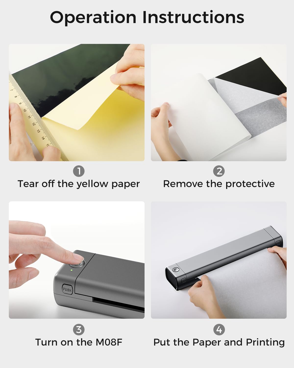 Phomemo Bluetooth Tattoo Stencil Printer, Thermal Tattoo Transfer Machine for Tattoo Artists, Compatible with Phone & PC, with Storage Case & 10Pcs Free Tattoo Transfer Paper, Grey