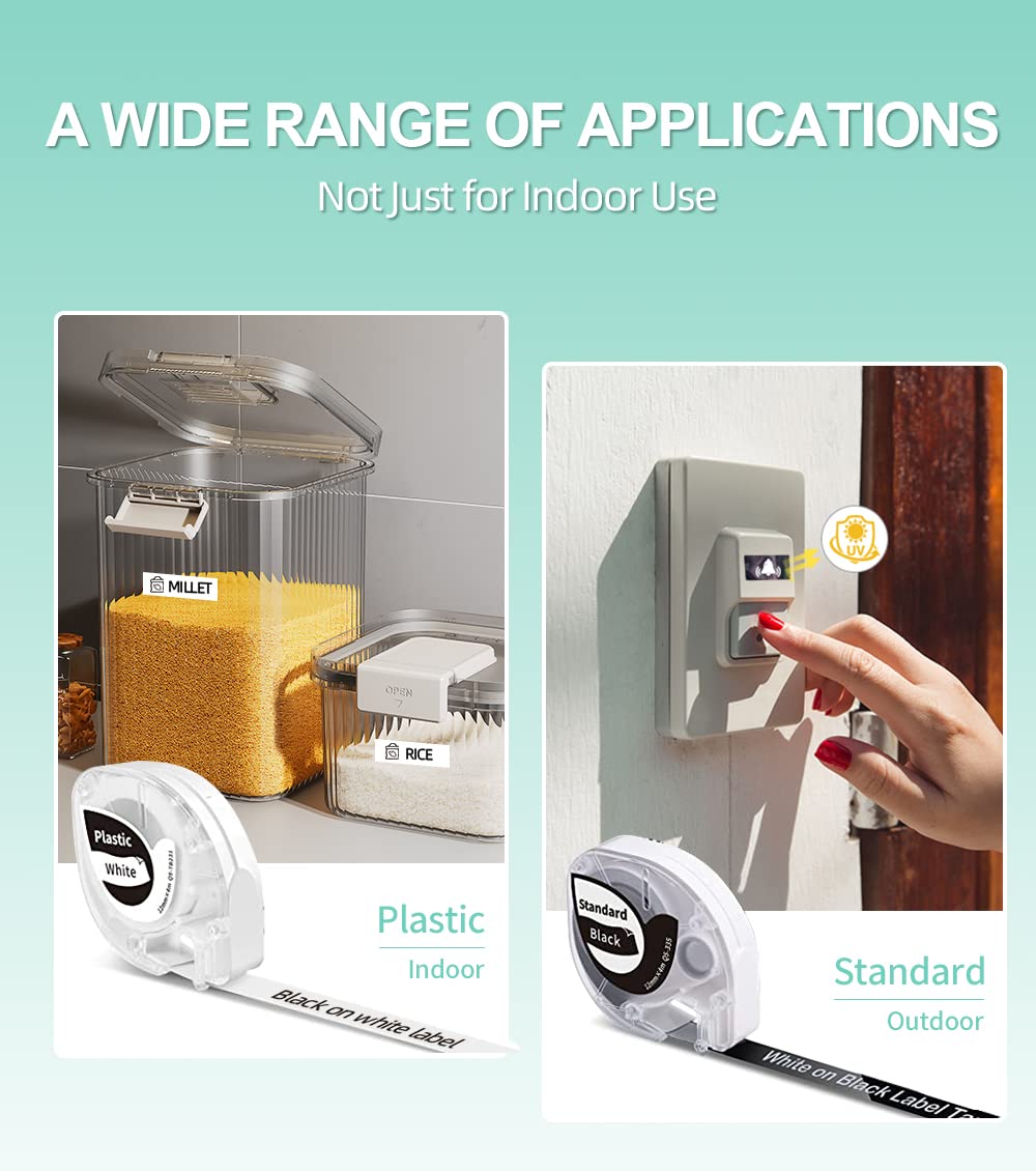 Phomemo P12 Mini Etichettatrice Bluetooth, Stampante Etichette Adesive con nastro, Label Maker che Stampa Etichette Adesive, Etichette per Stoffe e Nastri Satinati per La Casa e Cucina