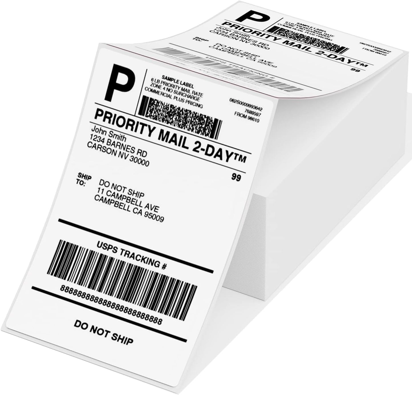 Phomemo 4''x 6'' Étiquettes Thermiques Autocollantes, étiquettes d'expédition, Compatible avec Les imprimantes Thermiques de Bureau, Compatible avec 241bt 520bt Imprimante (500 étiquettes blanc)