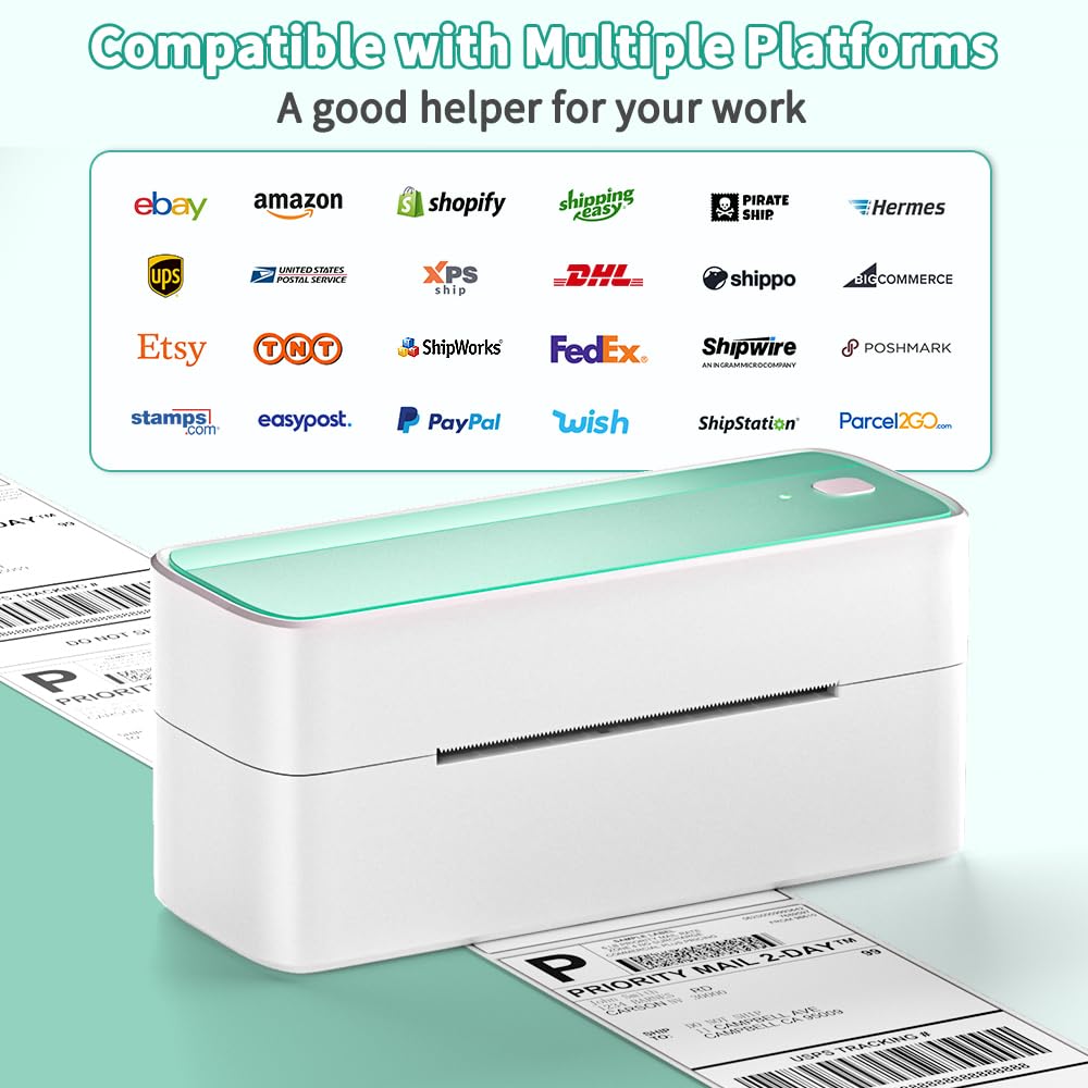 Phomemo Bluetooth Thermal Label Printer, 241BT 4X6 Shipping Label Printer for Shipping Packages, Compatible with iPhone, Android, Amazon, Ebay, UPSP