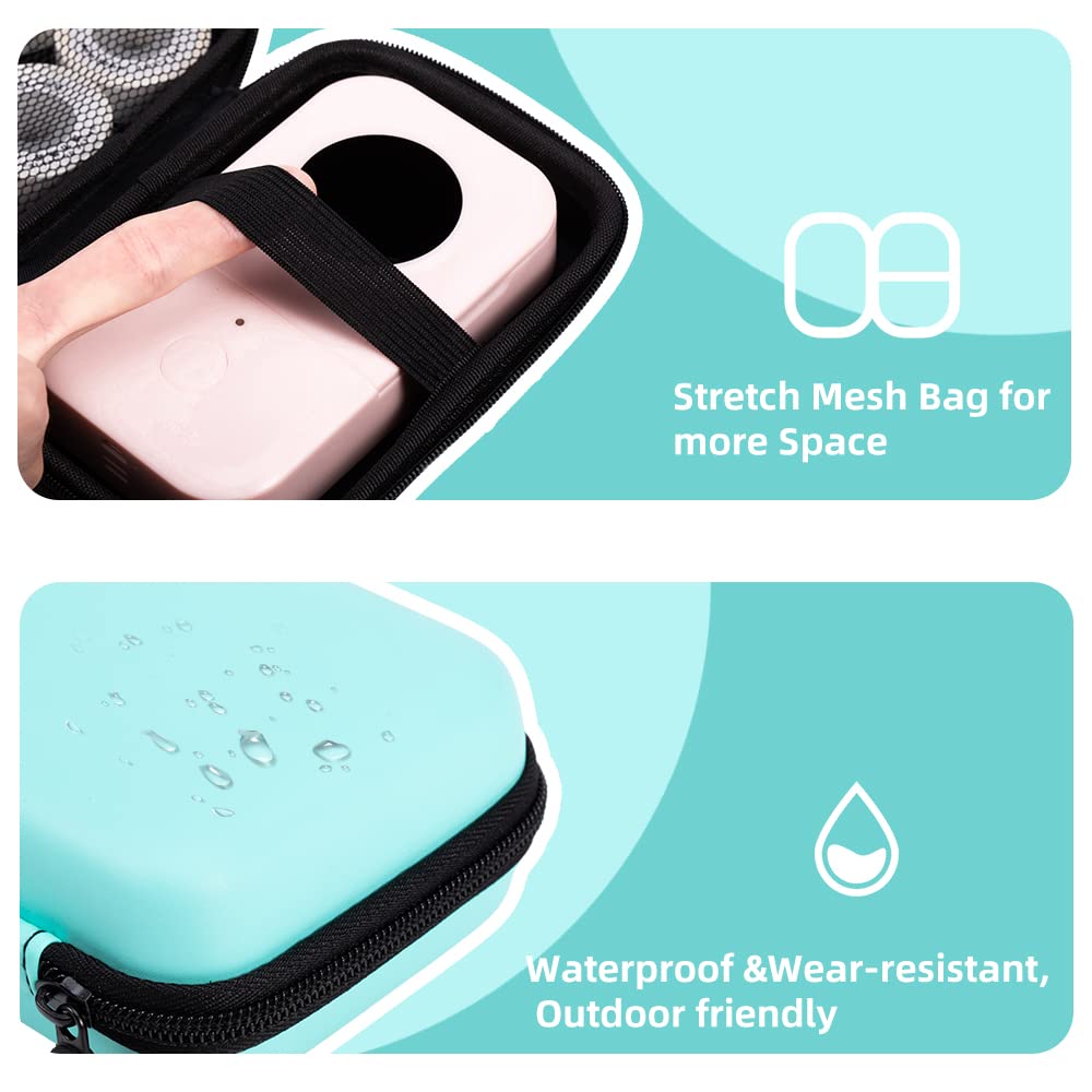 Phomemo D30 D35 Label Maker Case, Waterproof Storage Bag Compatible with NELKO P21/NIIMBOT D11/JADENS D110/SUPVAN E10 Label Printer, Fits for Mini Bluetooth Labels Sticker Machine, Box only