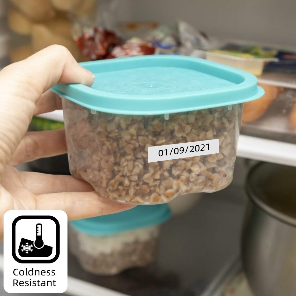 3x Phomemo P12&P12-Pro Etikettenband Original 12mm x 4m Schwarz auf Weiß Q5-TB231 Wasserfestes Kunststoff Selbstklebendes Etikettenband für Phomemo P12&P12-Pro Etikettendrucker