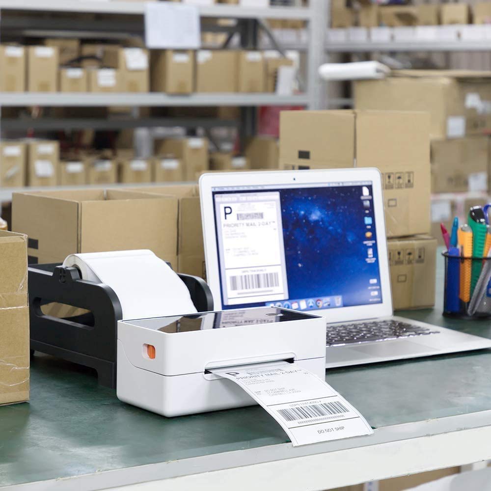 Phomemo Thermische Direct Shipping Labels, 10,16 x 15,2 cm, 500 stuks, 4 x 6, zelfklevend thermisch verzendlabelpapier, geschikt voor expresbedrijven, compatibel met desktoplabelprinters, 500