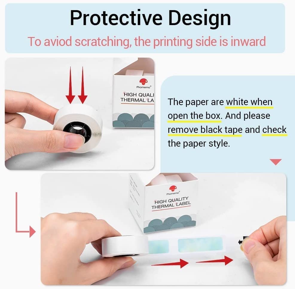 Phomemo D30 9 Roll Adhesive Nebula/Galaxy Series Pattern Paper 1/2'' X 1 1/2'' (12mm X 40mm) 160 Labels/Roll, for Home Office School Organization,Gift for Decoration