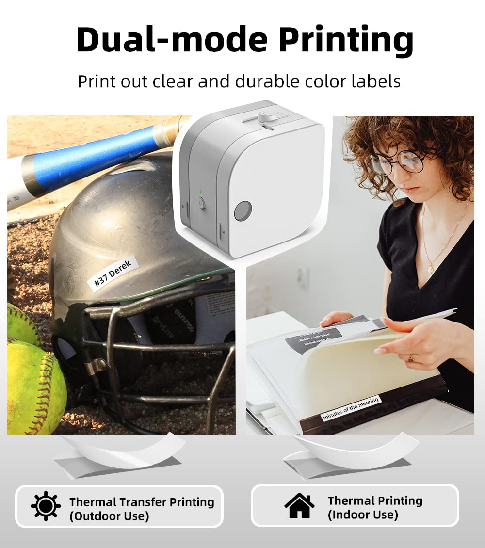 Phomemo P12 Pro Beschriftungsgerät Handgerät | Mini Bluetooth Etikettiergerät mit Etikettenband | USB aufladbares Thermo-Etikettendrucker für Zuhause & Büro | Labeldrucker für Android & iOS..