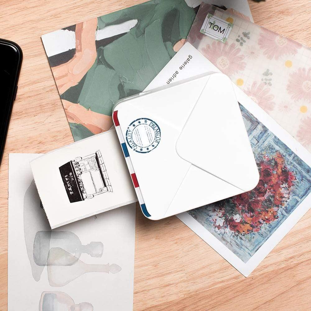 Phomemo Thermisch papier 53 mm voor M02, M02S, M02Pro, M03, M03AS, M04S, M04AS mini-zakprinter, 3 rollen zelfklevend stickerpapier, zwart op wit, 53 mm x 3,5 m, 20 jaar houdbaarheid, 3 rollen