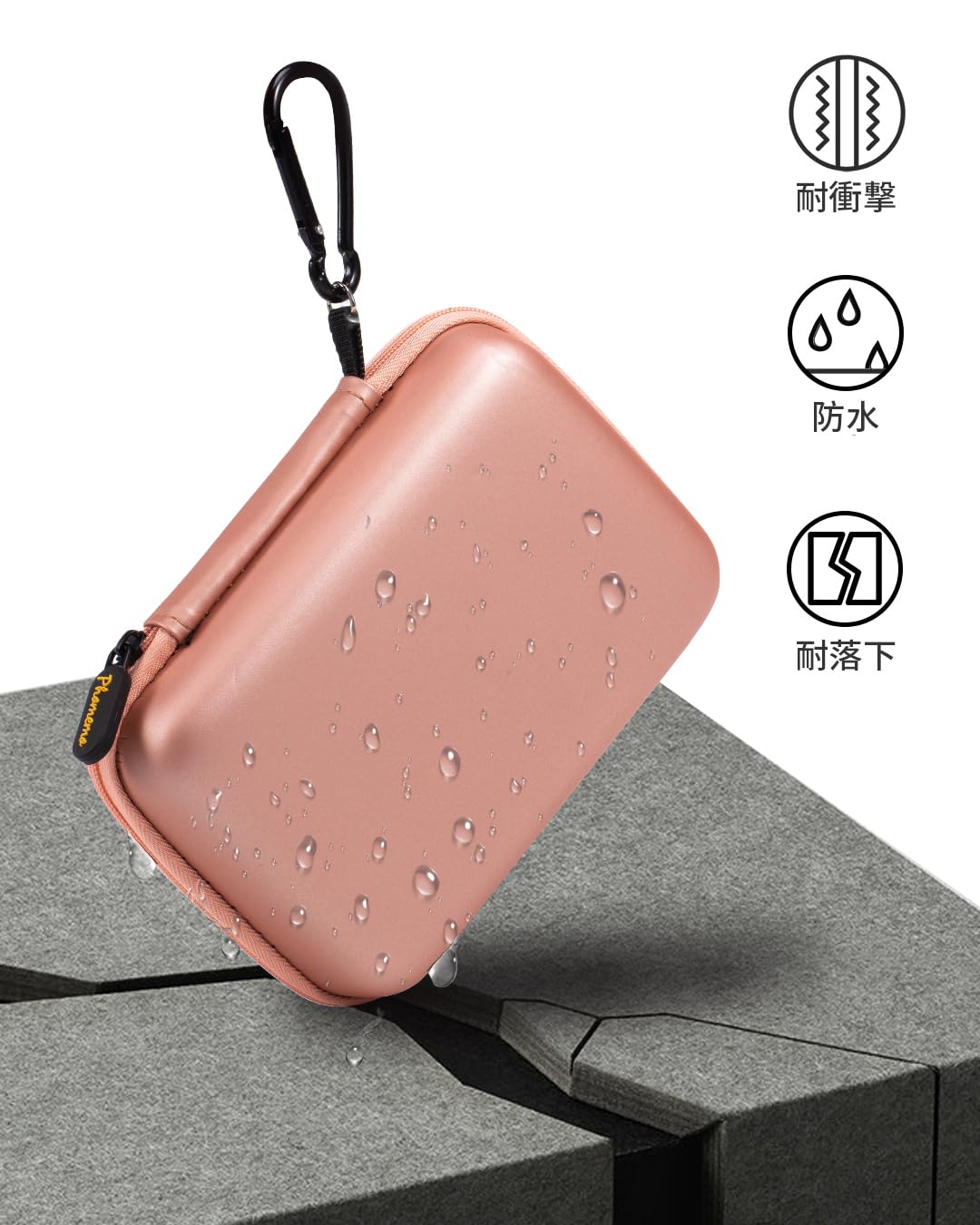 Phomemo 専用収納ケース 保護 キャリングケース互換性のあるD30/P21/D110/M110/M02ラベルプリンタ 保護 キャリングケース,ピンク