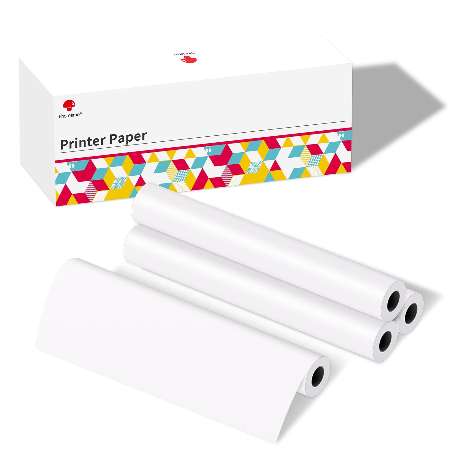 4 Rolls Phomemo M832 Portable Printer Thermal Paper, A4 Paper, Advance Thermal Printing, Thermal Roll Paper Compatible with M08F M832 Portable Printer