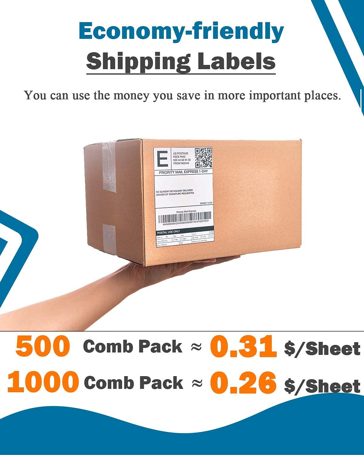 Phomemo Thermal Direct Shipping etiket, 500/Direct Thermo verzendlabels, 4 x 6 stickerpapier voor verzendverpakkingen, compatibel met thermische labelprinters, 500/thermische vouwetiketten (lichtroze)