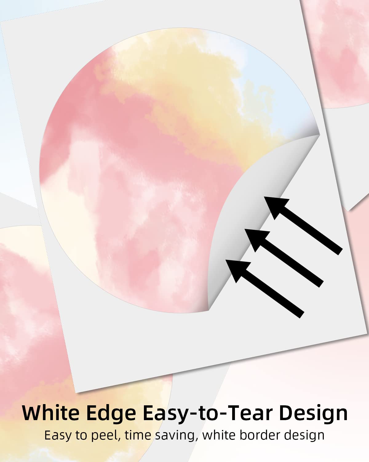 Phomemo 3'' Runde thermische Etiketten, selbstklebende Kreis Aufkleber Drucker Etikett, kreisf?rmige direkte thermische Drucker Etikett f¨¹r Dankeskarte, Logo Design, Adresse, QR Code, 500PCS