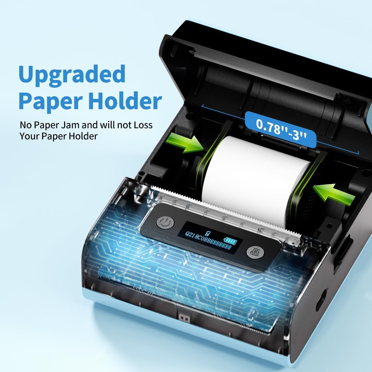 Phomemo Barcode Label Makers- M221 Label Printer 3 Inch Bluetooth Label Maker Machine with 3 Roll Label for Barcode, Address, Logo, Mailing, Stickers, Small Business, Home, Office, Blue