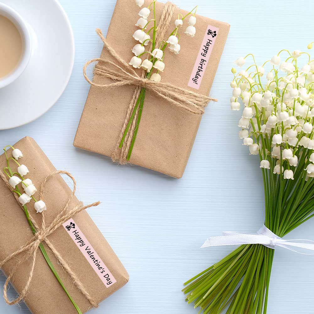 Phomemo D30 Continue labeltape, roze labels, thermische etiketten voor keuken, bestanden, adres, cadeau enz., 3 rollen