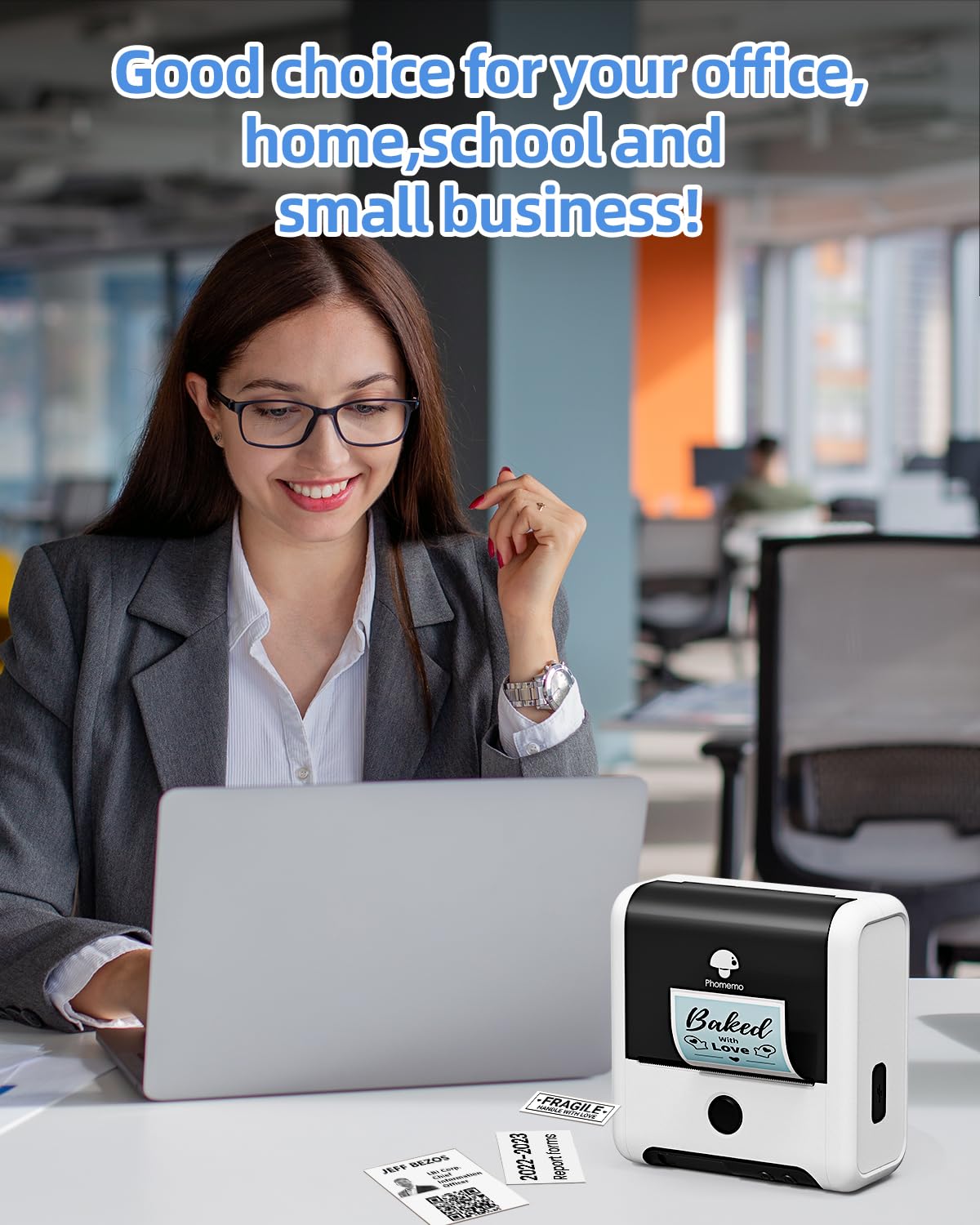 3 Etiket Rulolu Phomemo M200 Etiket Yaz?c?s? - 80mm Termal Bluetooth Etiket Yaz?c?s? Etiket Yap?c? Etiket Yaz?c?s?, Barkod, Perakende, Ofis, K¨¹?¨¹k ??letmeler i?in, Android ve iOS i?in - Beyaz