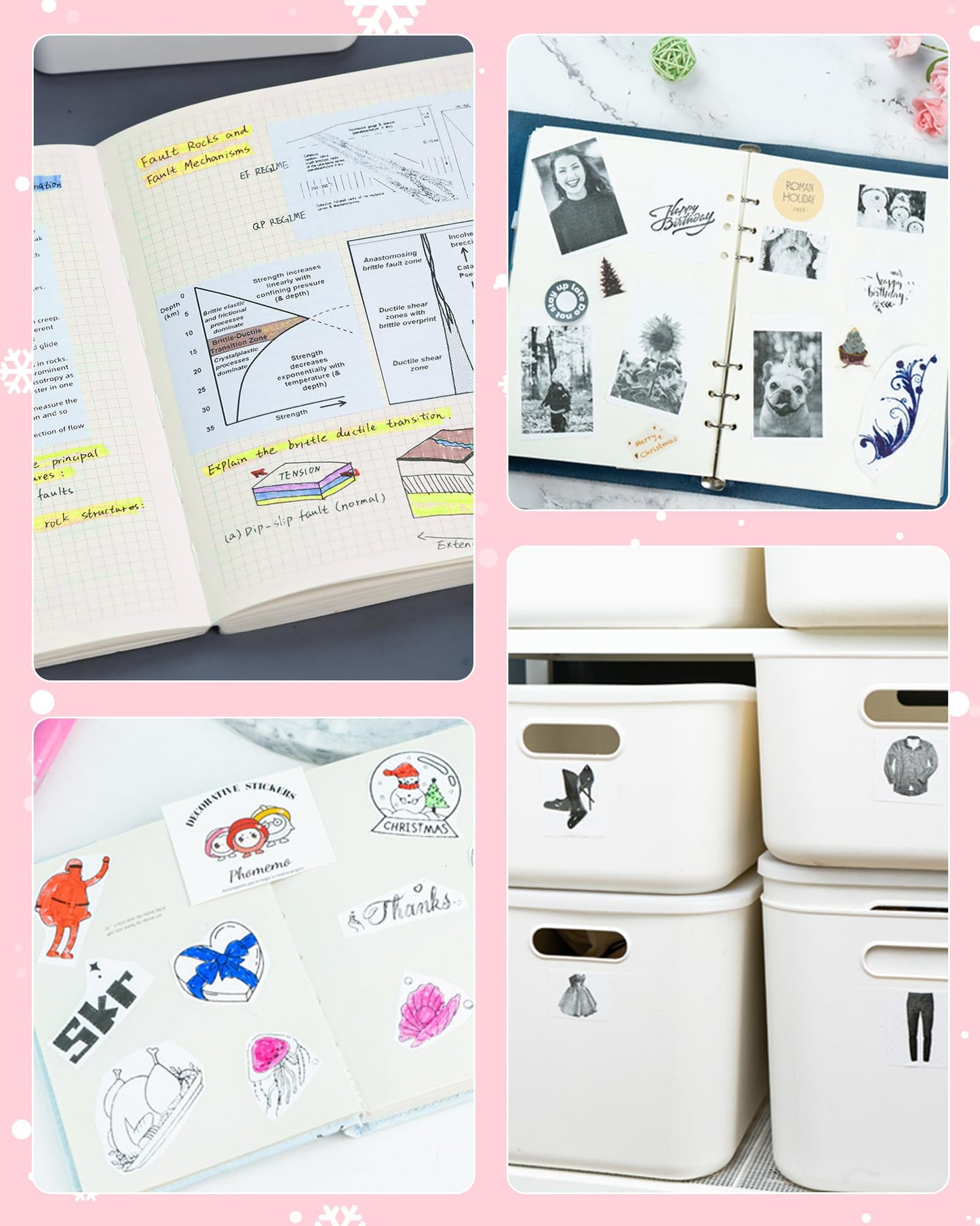 Phomemo Mini-labelprinter, T02 sticker, fotoprinter voor smartphone, mobiele telefoon, thermische printer, klein, met 3 rollen thermisch papier, 203dpi sticker, Bluetooth printbuddy printer, zwart en
