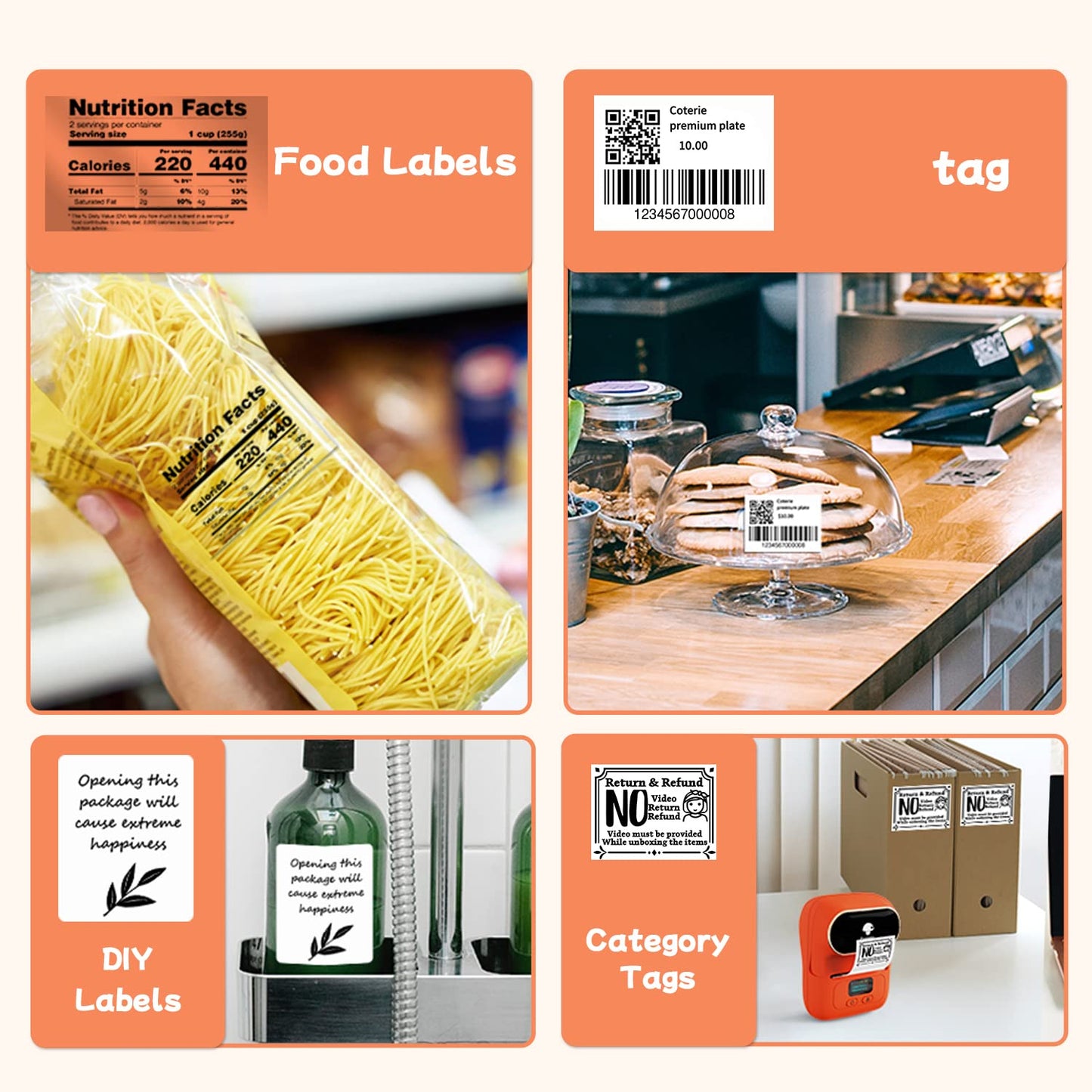 3 Rolls Phomemo M110 Label,self-Adhesive Thermal Label, 0.78''¡Á0.39''£¨20¡Á10mm£© 600 Labels/roll, 3 Rolls, Compatible with Phommeo M110 M200 M120 M220 M221 Label Maker, 3 Rolls Multifunctional Label