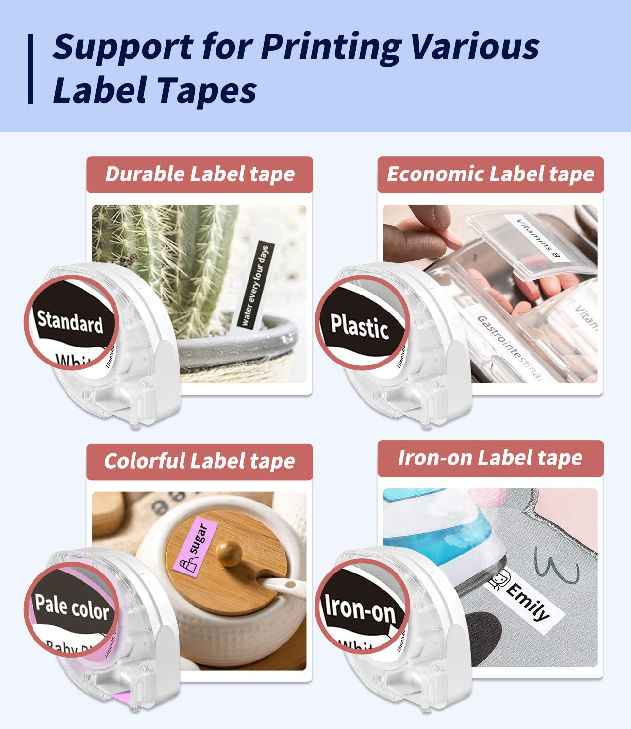 Phomemo P12 Mini ¨¦tiqueteuse Bluetooth, imprimante Etiquette autocollante Thermiques pour la Maison, Le Bureau et Les Petites Entreprises, Wireless Label Maker pour t¨¦l¨¦phone iOS et Android