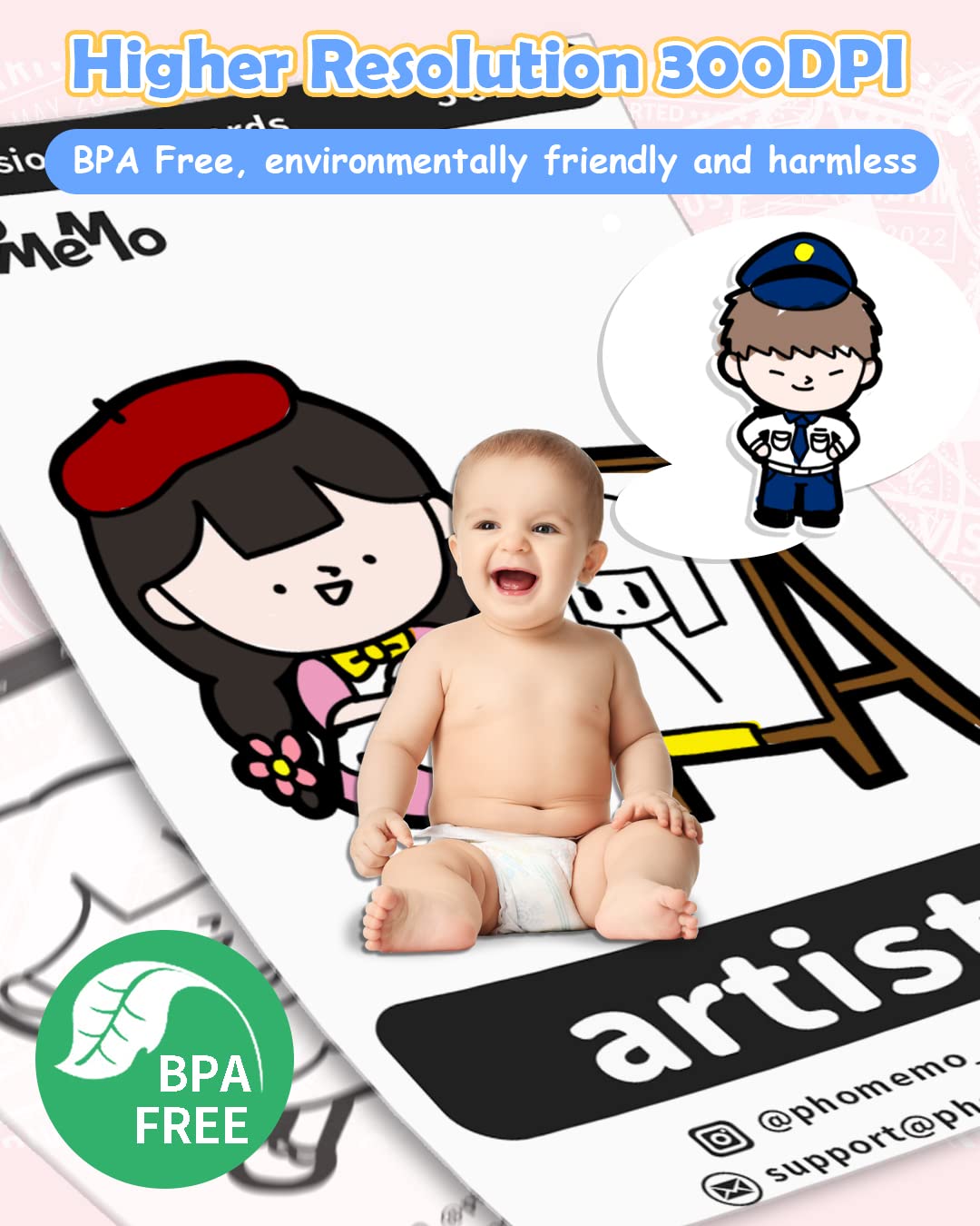 Phomemo Portable Thermal Printer M04AS 4 Inch Mini Sticker Printer Bluetooth Mobile Photo Printer, Support 15/53/80/110mm Printing Width, 300dpi, Suitable for Photos, Notes, Memo, Chritstmas Gift