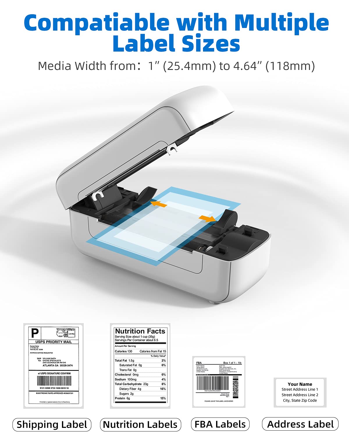 Thermal Shipping Label Printer-4x6 Label Printer for Shipping Package & Small Business, Label Printer for ChromeOS, Mac, Windows, Phone, Super Easily